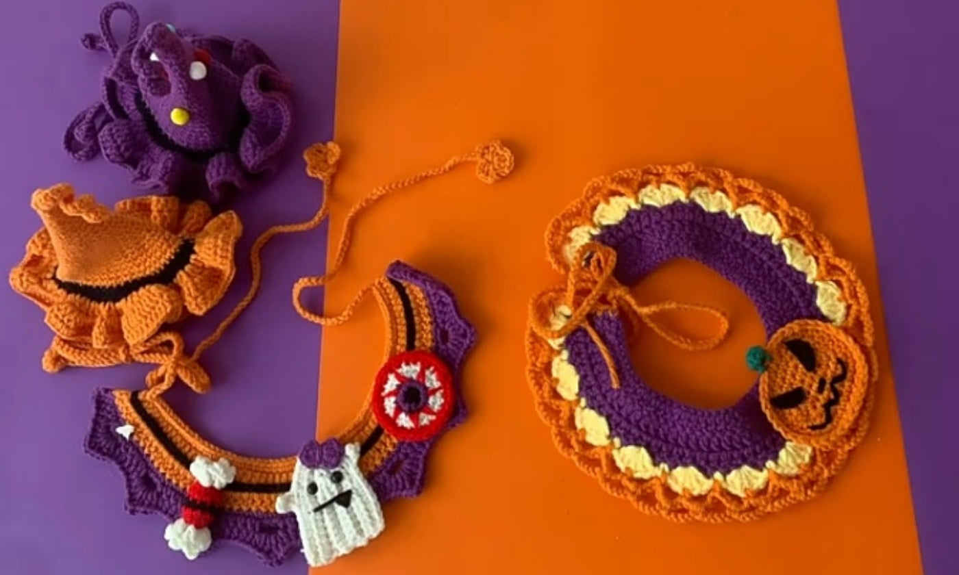 Hand-Knit Halloween Bib & Hat: Spooky-Cute Style, Zero Fuss