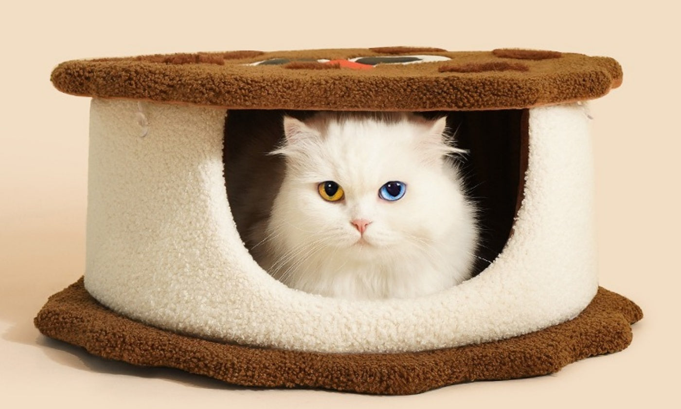 Chocolate Sandwich Cat Bed: A Cozy Cookie Cave That Stays Fresh (and Holds Its Shape)