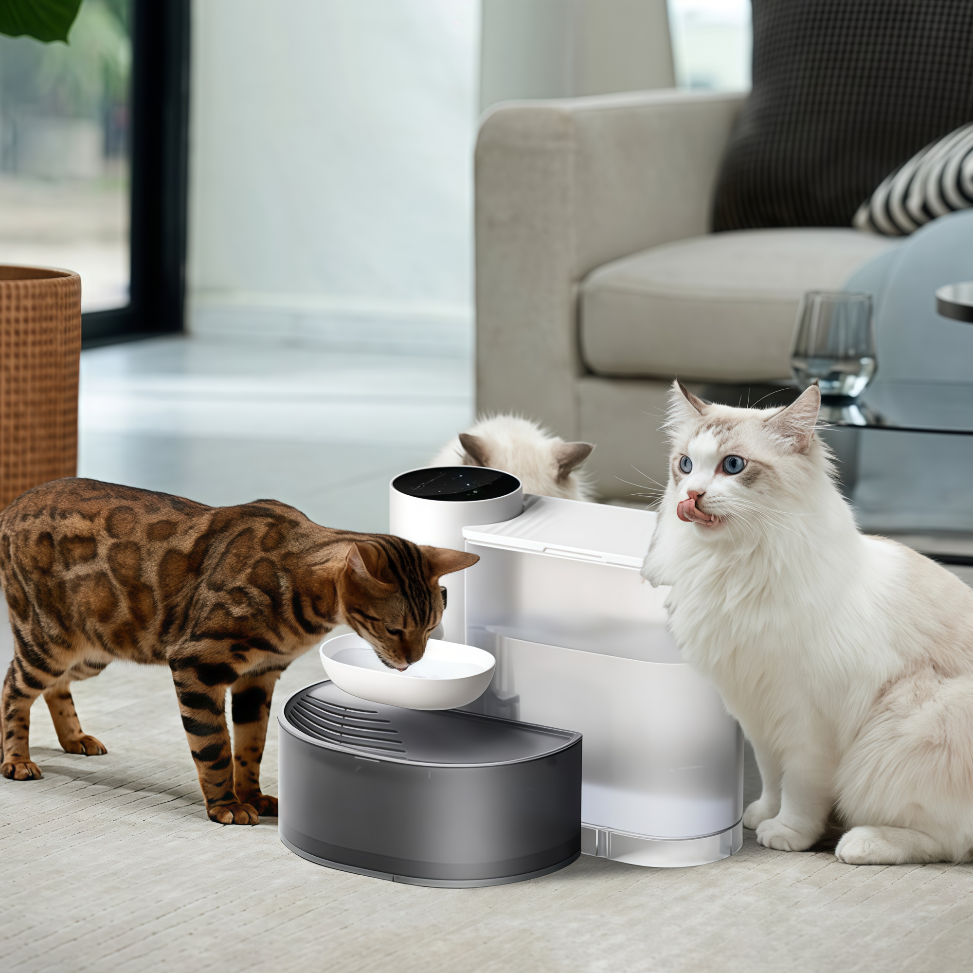 Smart Cordless 3L Pet Water Fountain: Fresh Water on a Timer, No Cords Needed