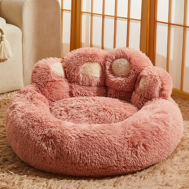 Cozy Fleece Donut Pet Bed Sofa Cushion