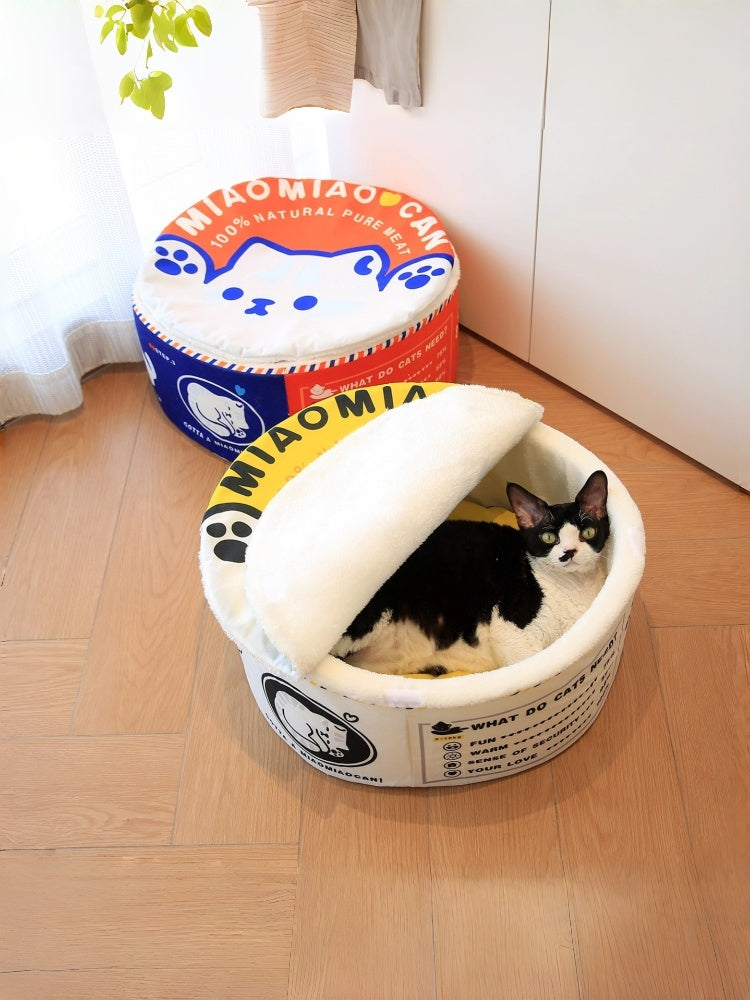 Canned Cat Bed — Winter Enclosed Pet Cave