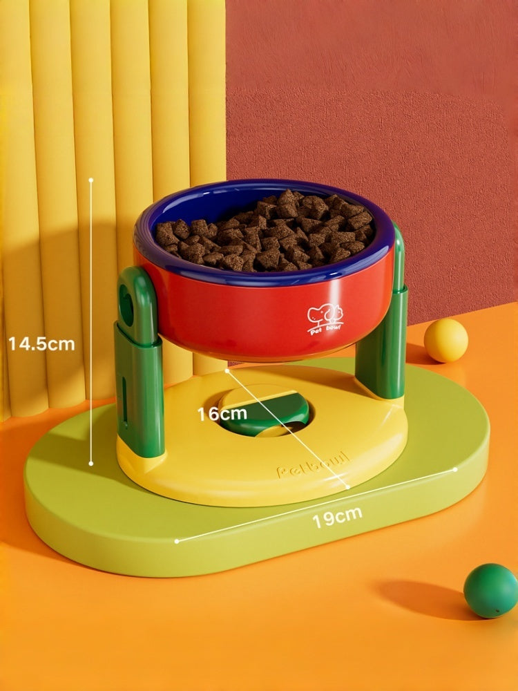 Suction-Base Adjustable Pet Bowl for Cats & Dogs