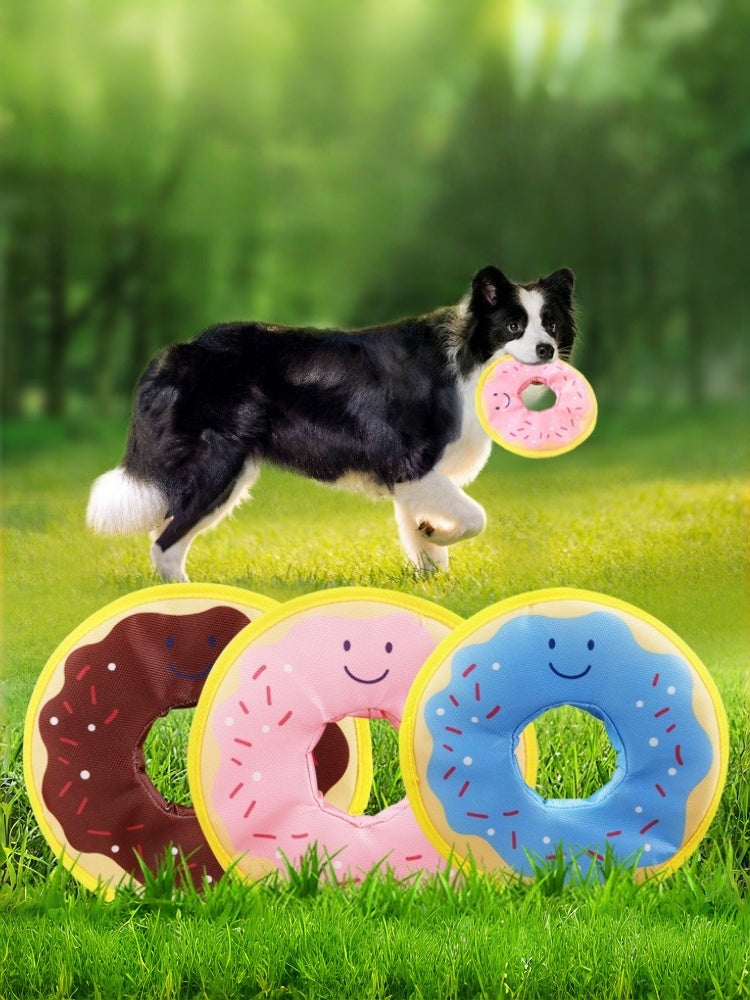 Donut Crinkle Soft Dog Frisbee
