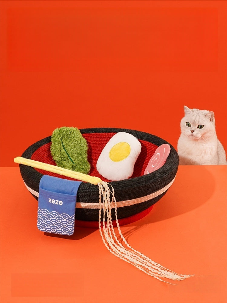 ZEZE “Big Ramen Bowl” Cat Scratcher Bed