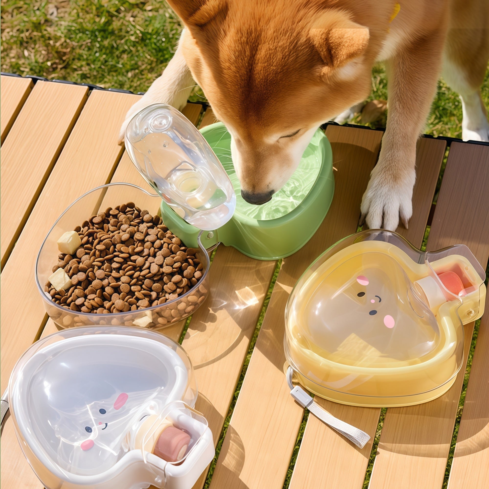 2-in-1 Travel Pet Water & Food Cup