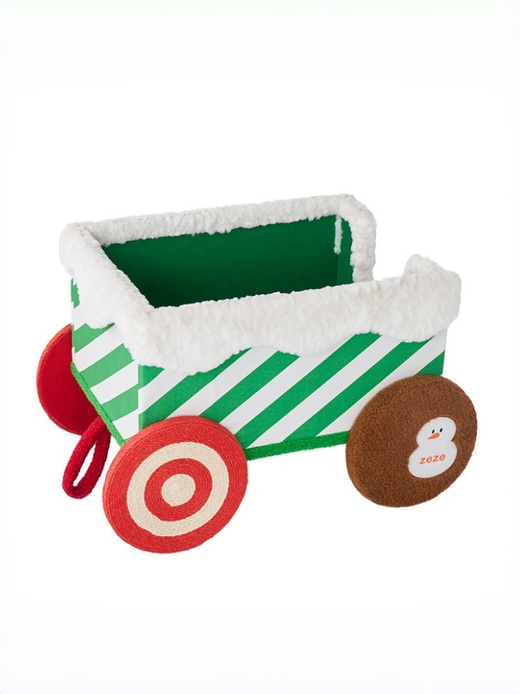 ZEZE Reindeer Train Cat Playset