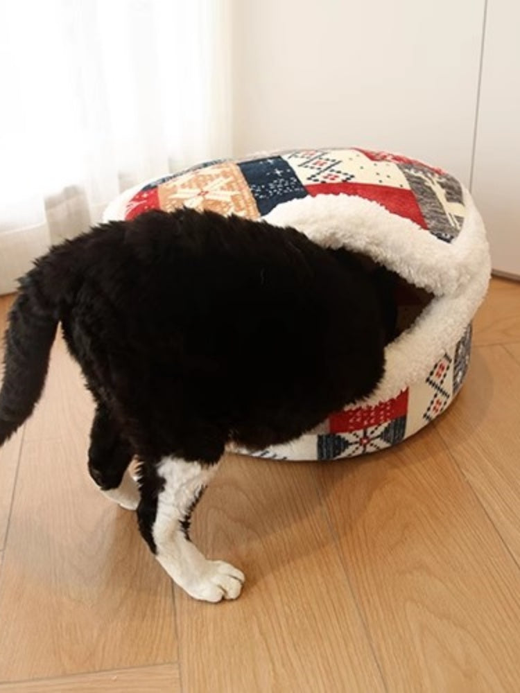Dorayaki Enclosed Cat Bed