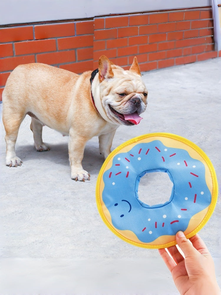 Donut Crinkle Soft Dog Frisbee