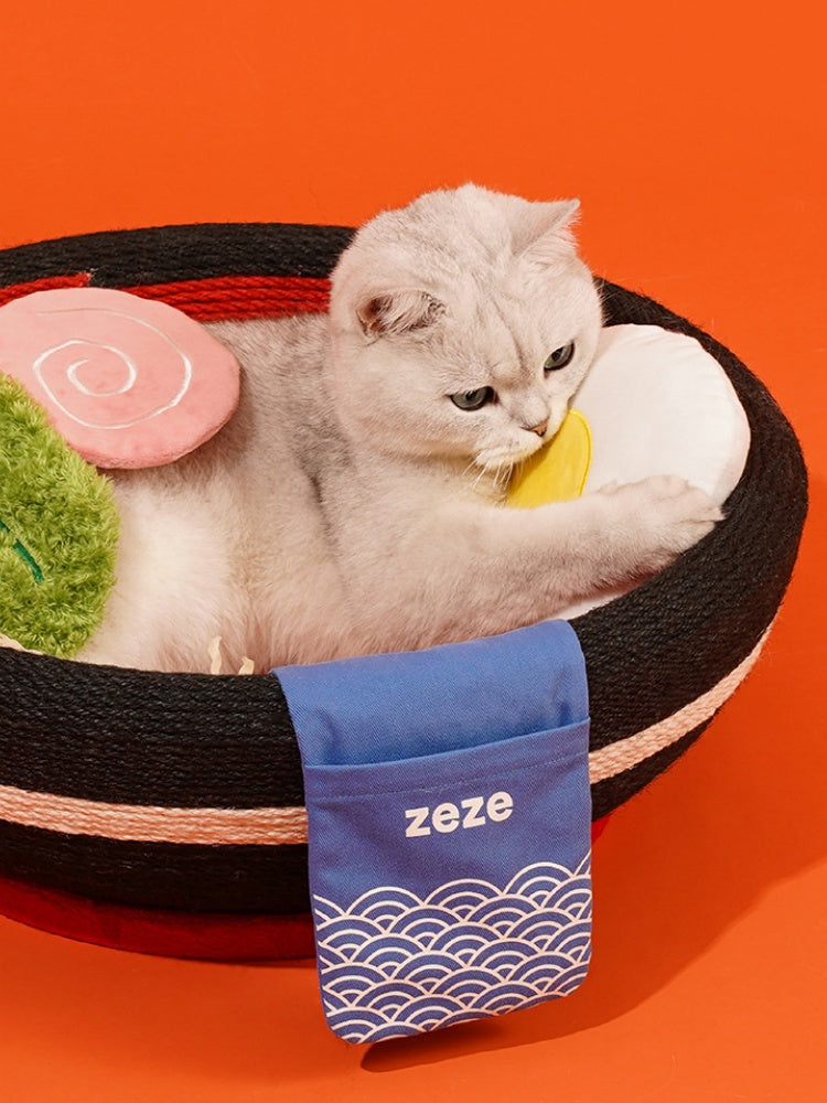 ZEZE “Big Ramen Bowl” Cat Scratcher Bed