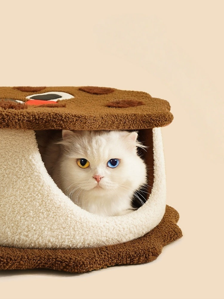 Chocolate Sandwich Cat Bed