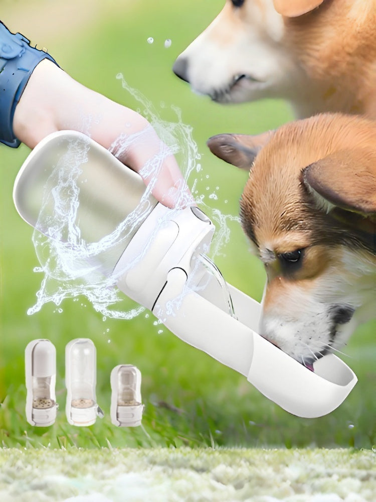 Portable 2-in-1 Pet Water Bottle & Folding Bowl