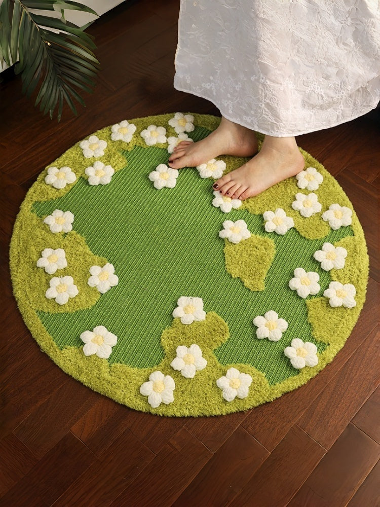 Floral Sisal Cat Scratch Mat & Rug