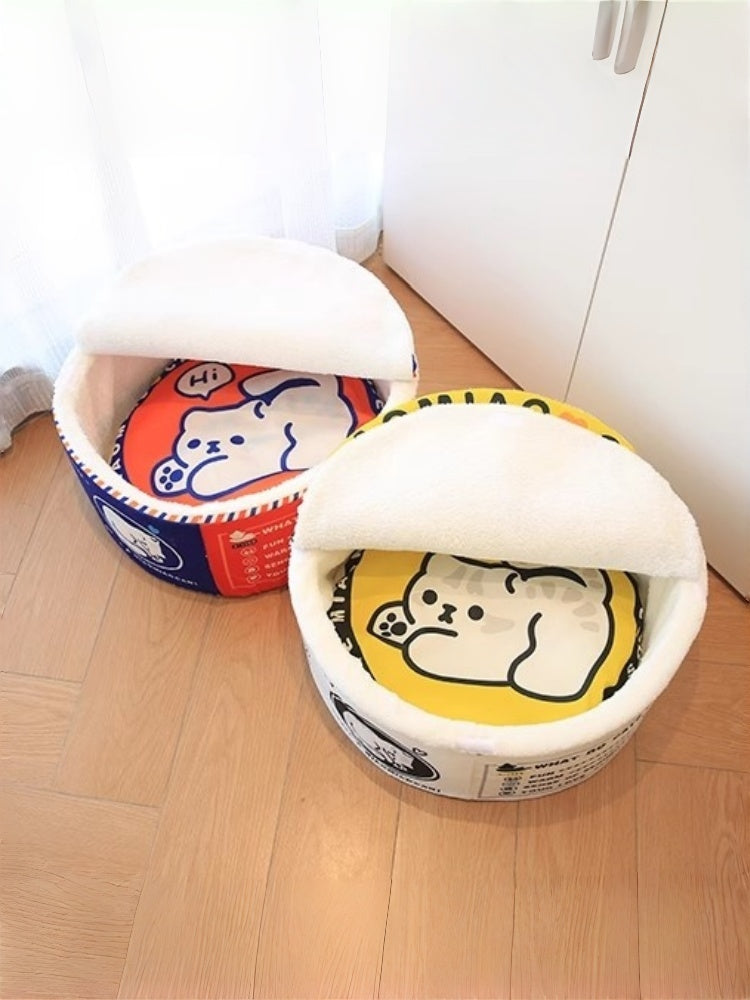 Canned Cat Bed — Winter Enclosed Pet Cave