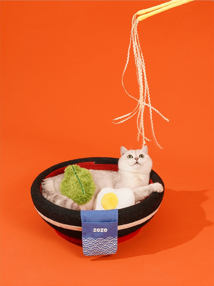 ZEZE “Big Ramen Bowl” Cat Scratcher Bed