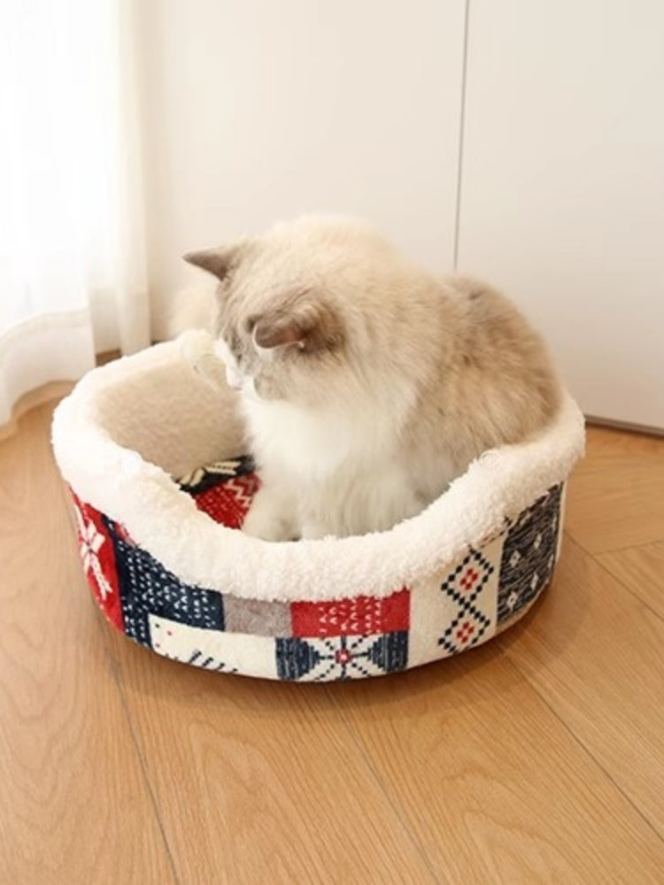 Dorayaki Enclosed Cat Bed
