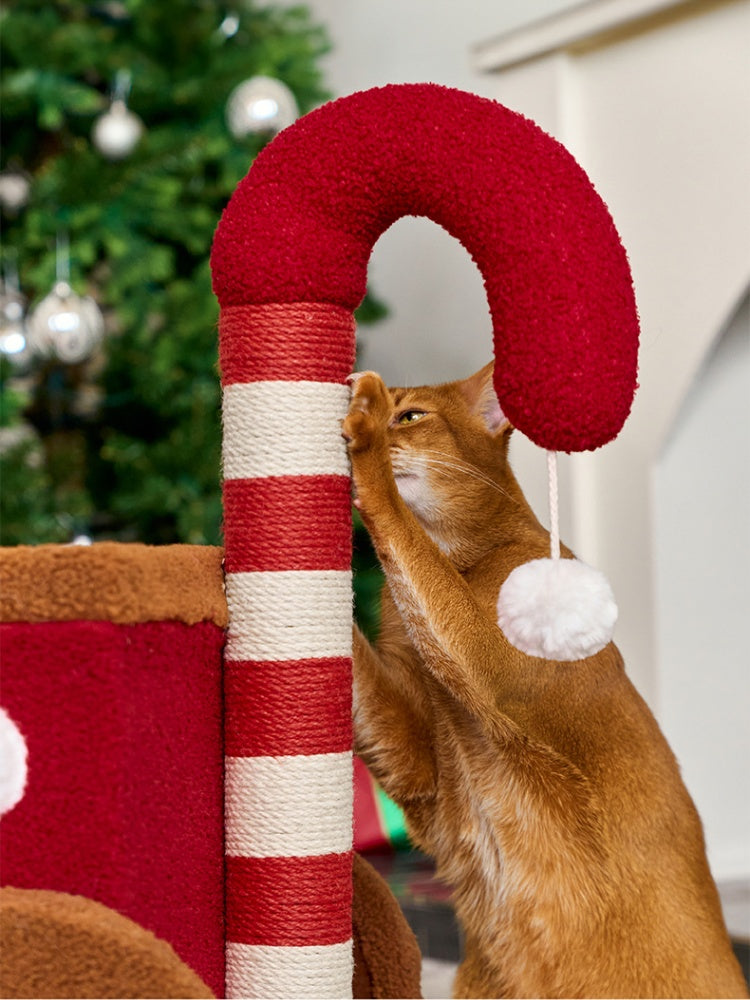 ZEZE Reindeer Train Cat Playset