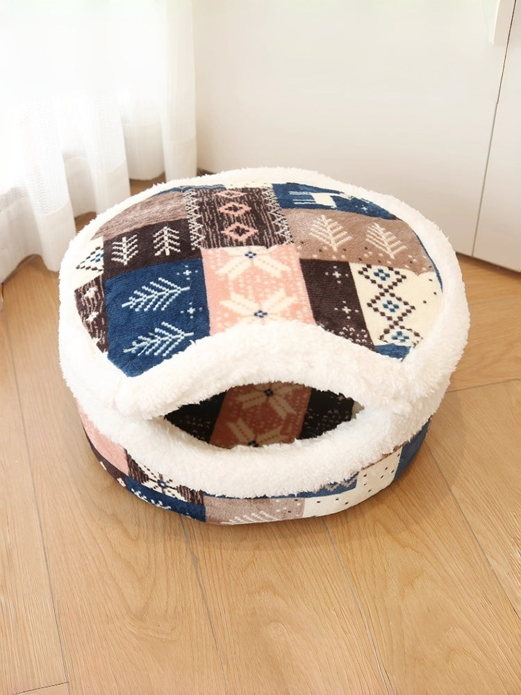 Dorayaki Enclosed Cat Bed