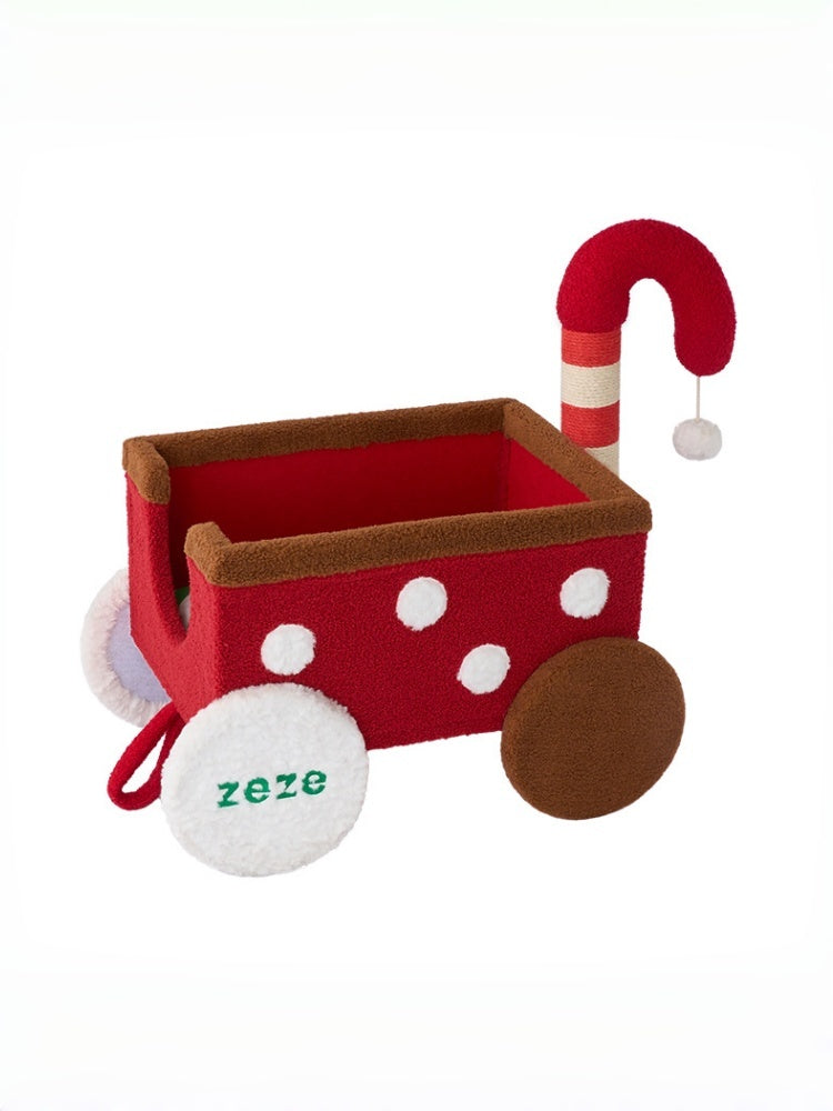 ZEZE Reindeer Train Cat Playset
