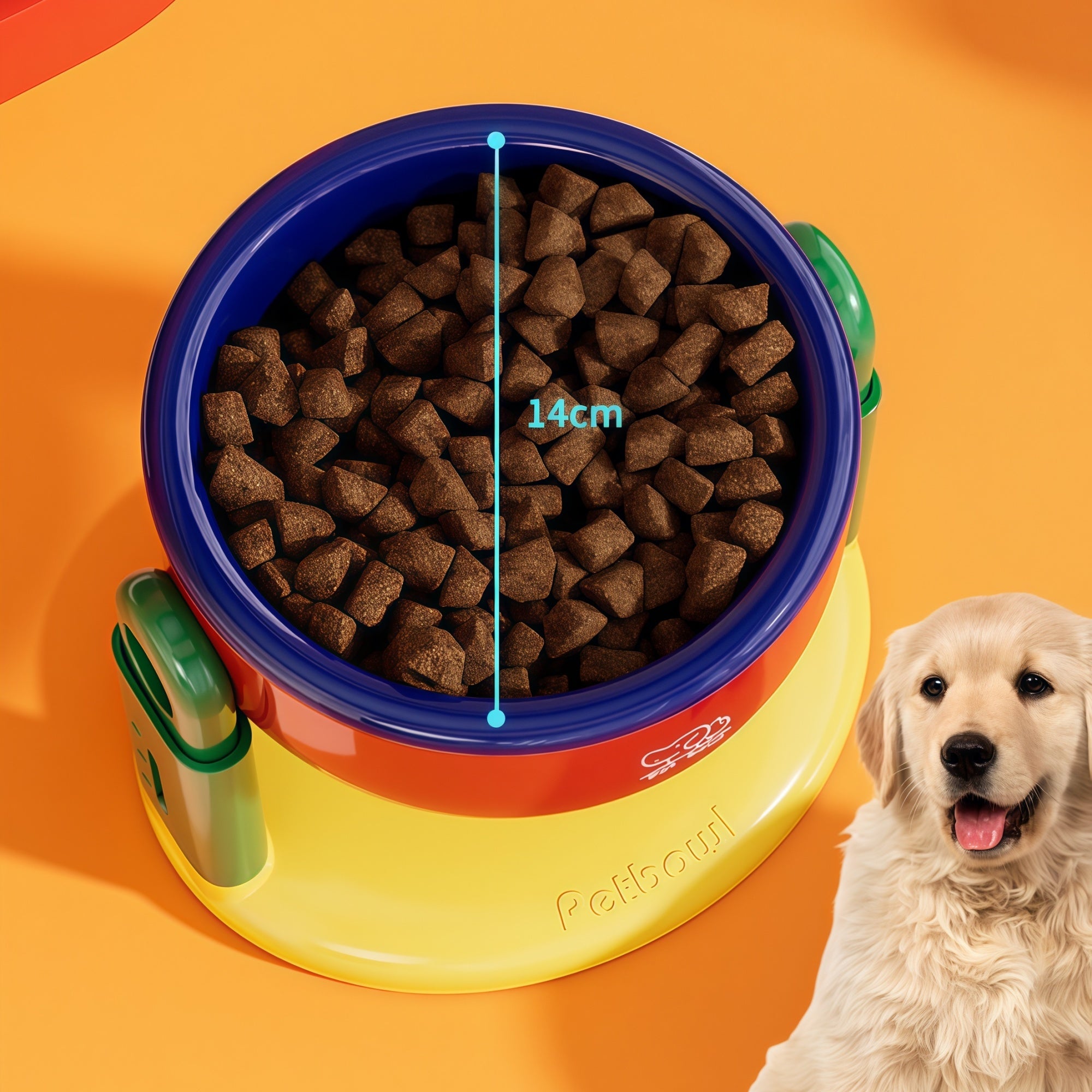 Suction-Base Adjustable Pet Bowl