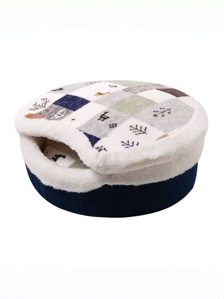 Dorayaki Enclosed Cat Bed