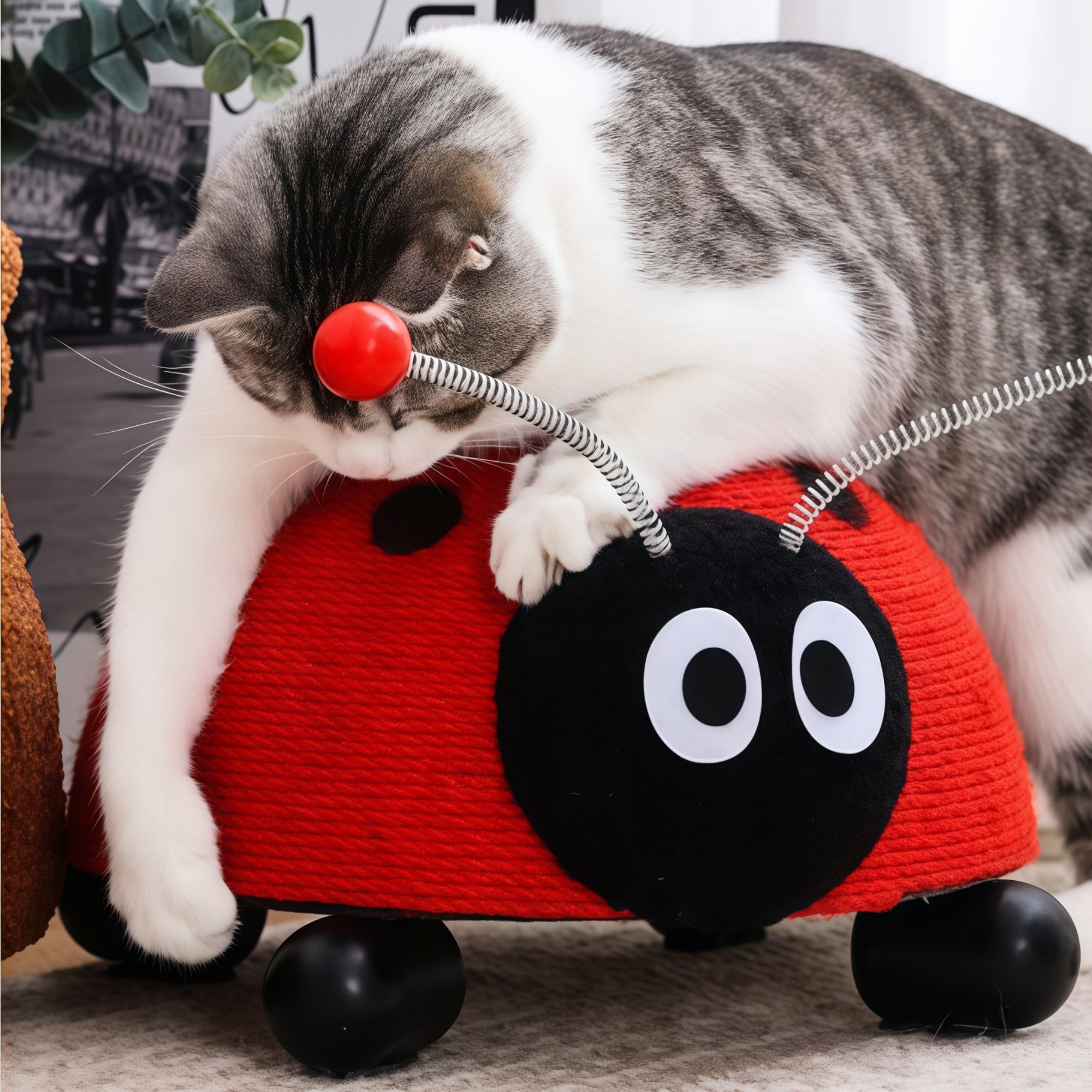 Cartoon Sisal Cat Scratcher Post