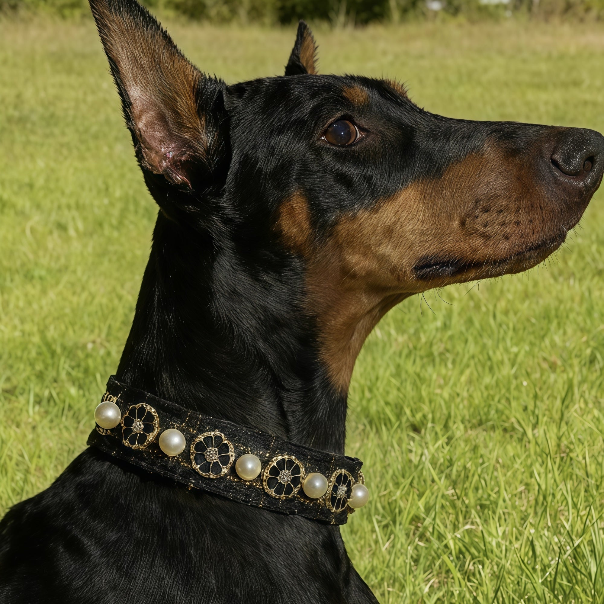 Chic Rhinestone Dog Collar & 59