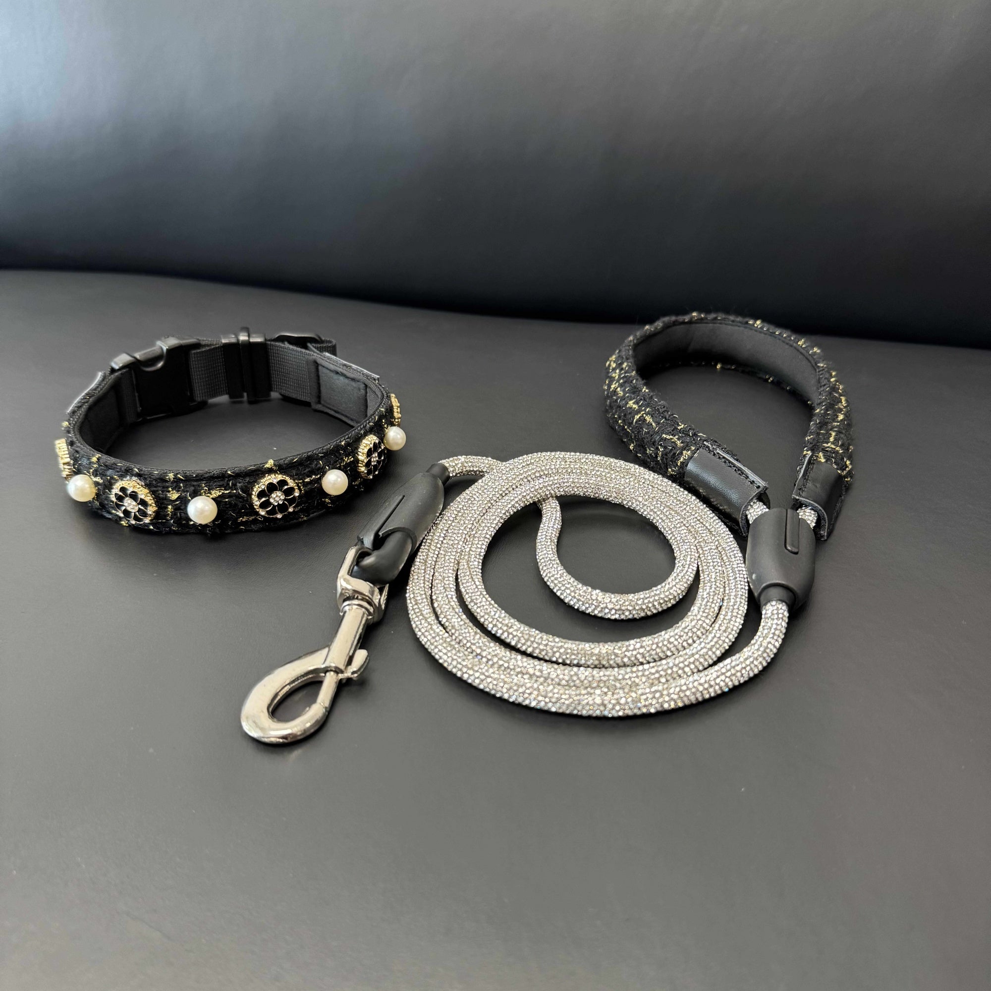 Chic Rhinestone Dog Collar & 59