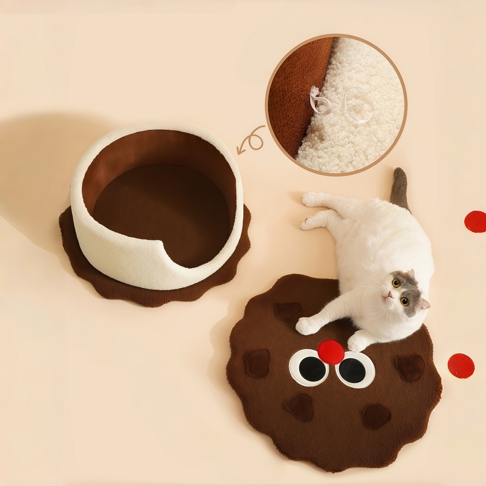 Chocolate Sandwich Cat Bed
