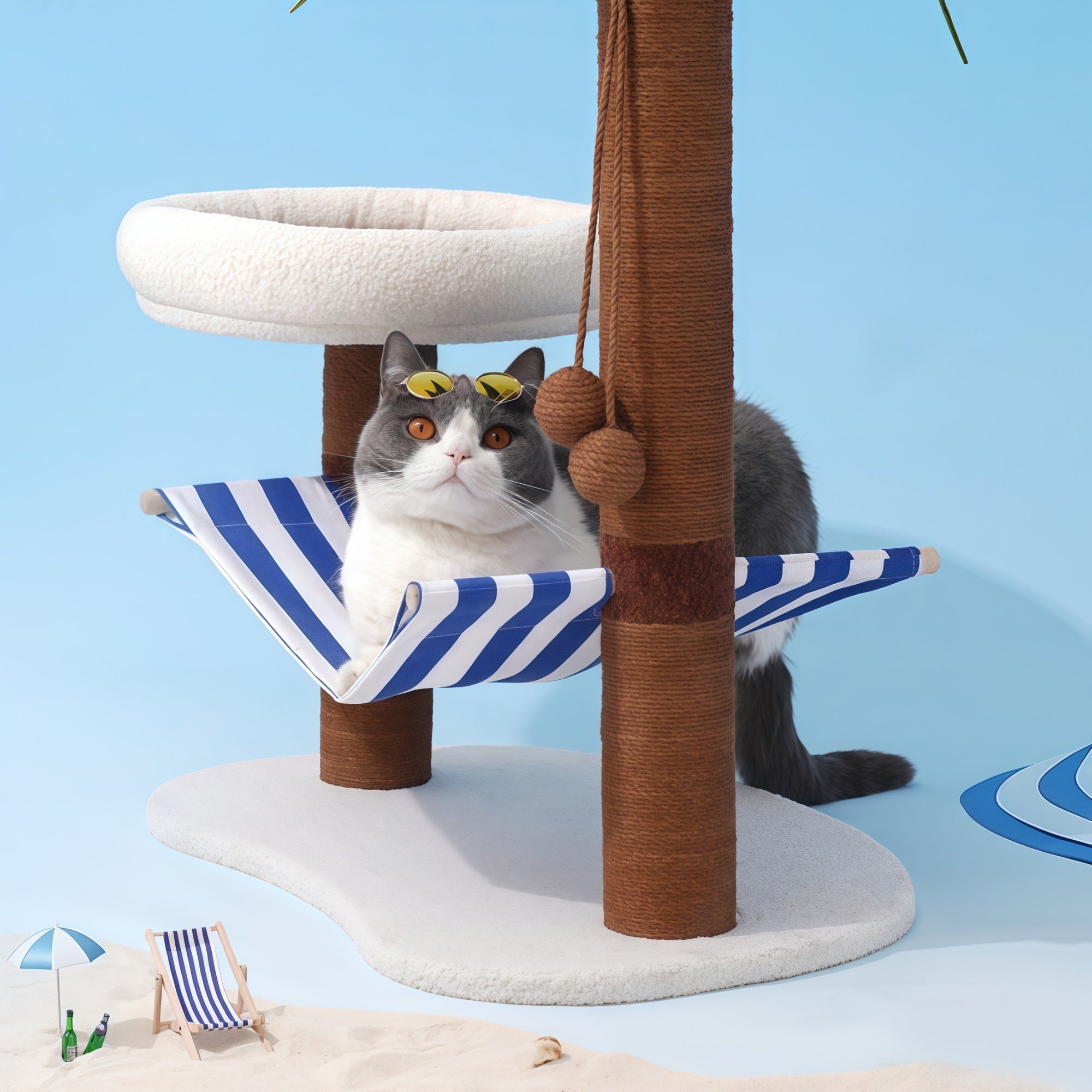 Summer Coconut Island Cat Tree