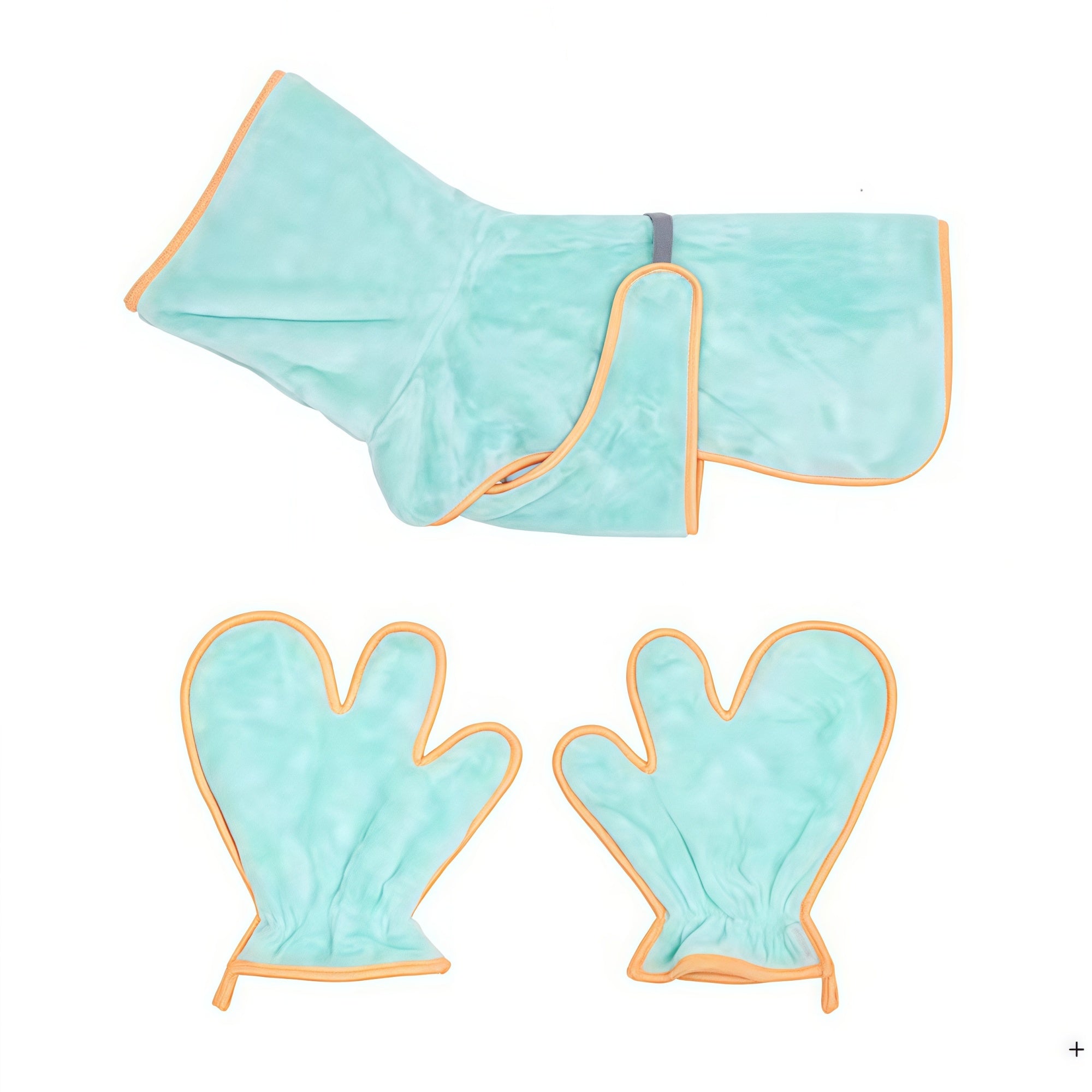 Colorblock Coral Fleece Dog Bath Robe