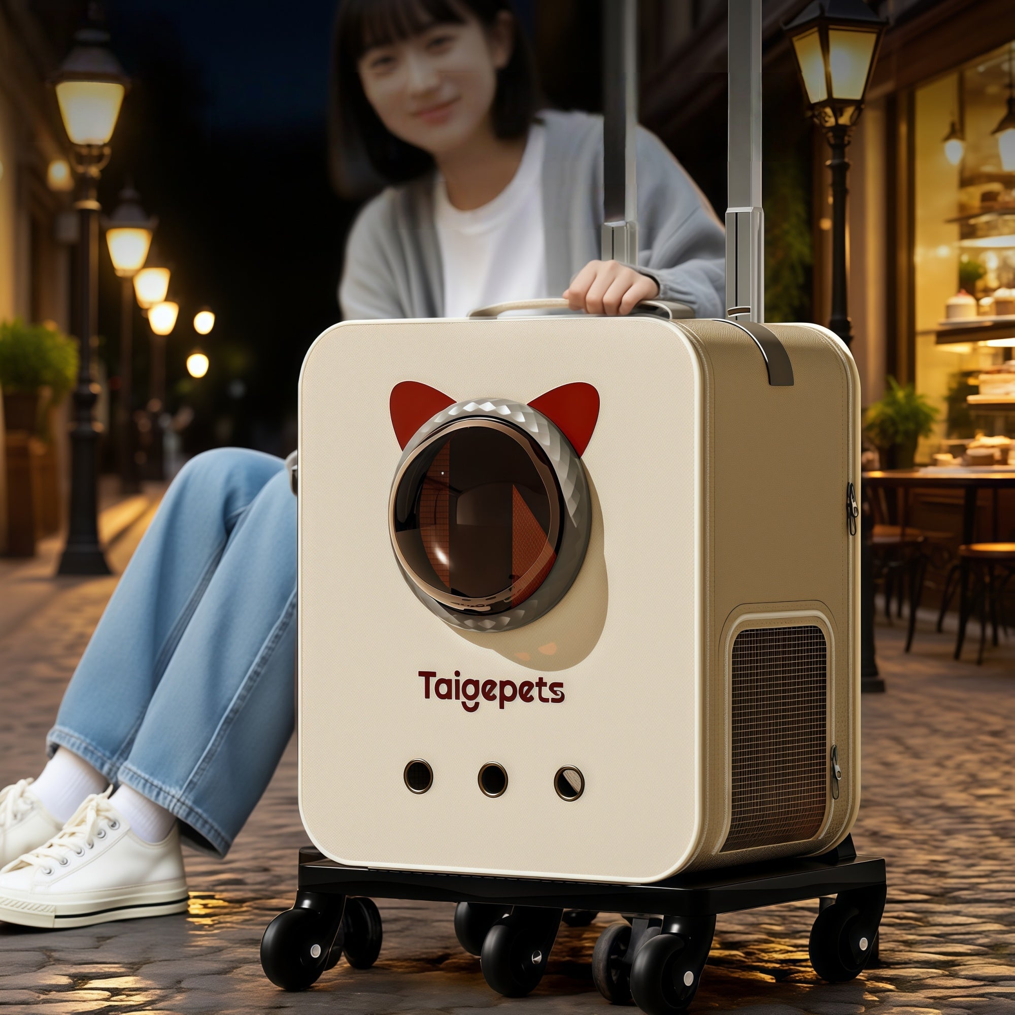 Convertible Rolling Pet Carrier Backpack