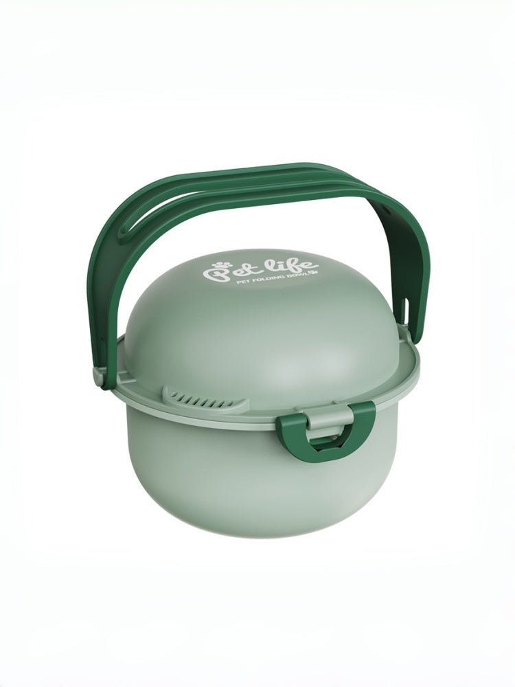 Portable Dual-Bowl Pet Feeder