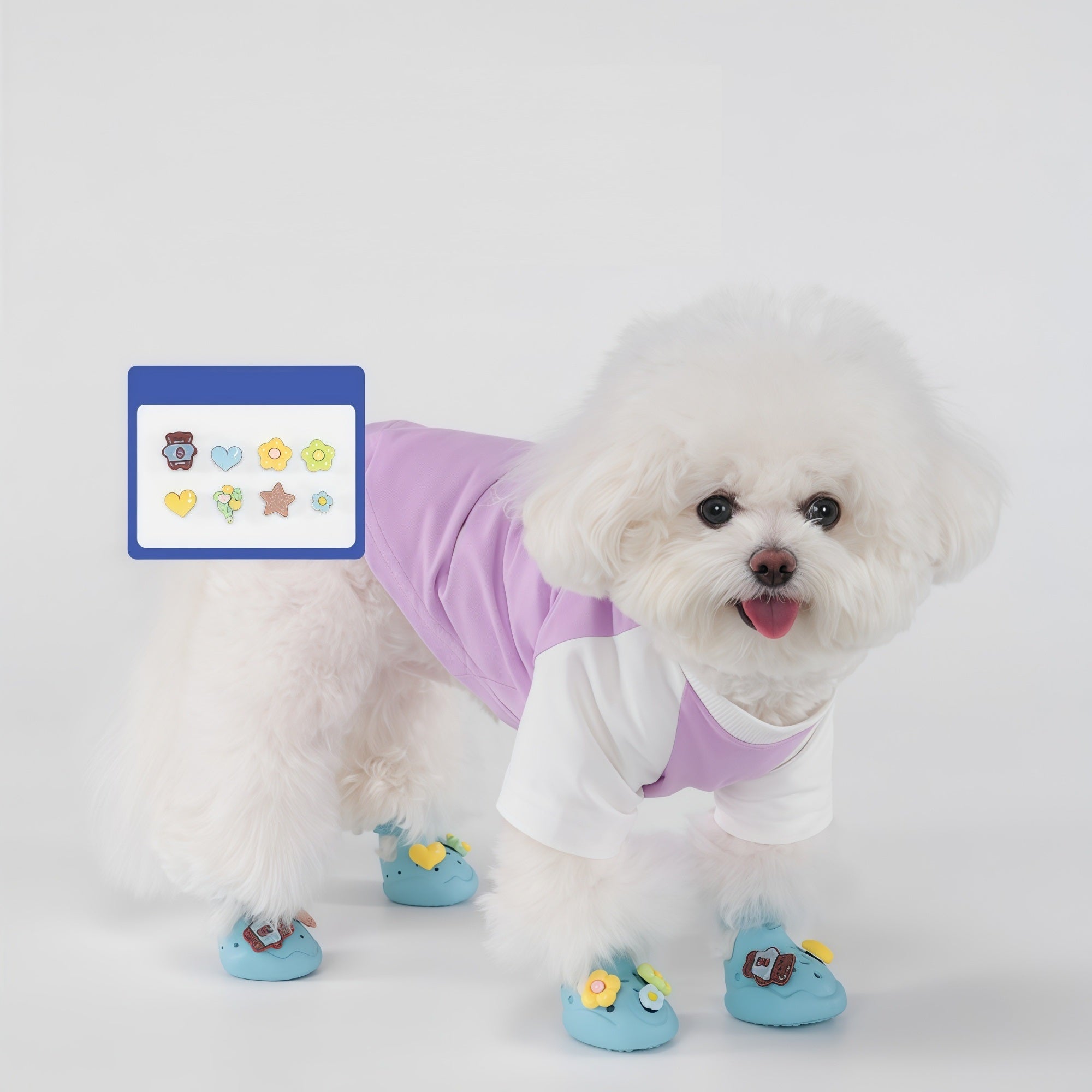 Dog Shoe Charms for Ventilated Clog Sandals (8pcs)