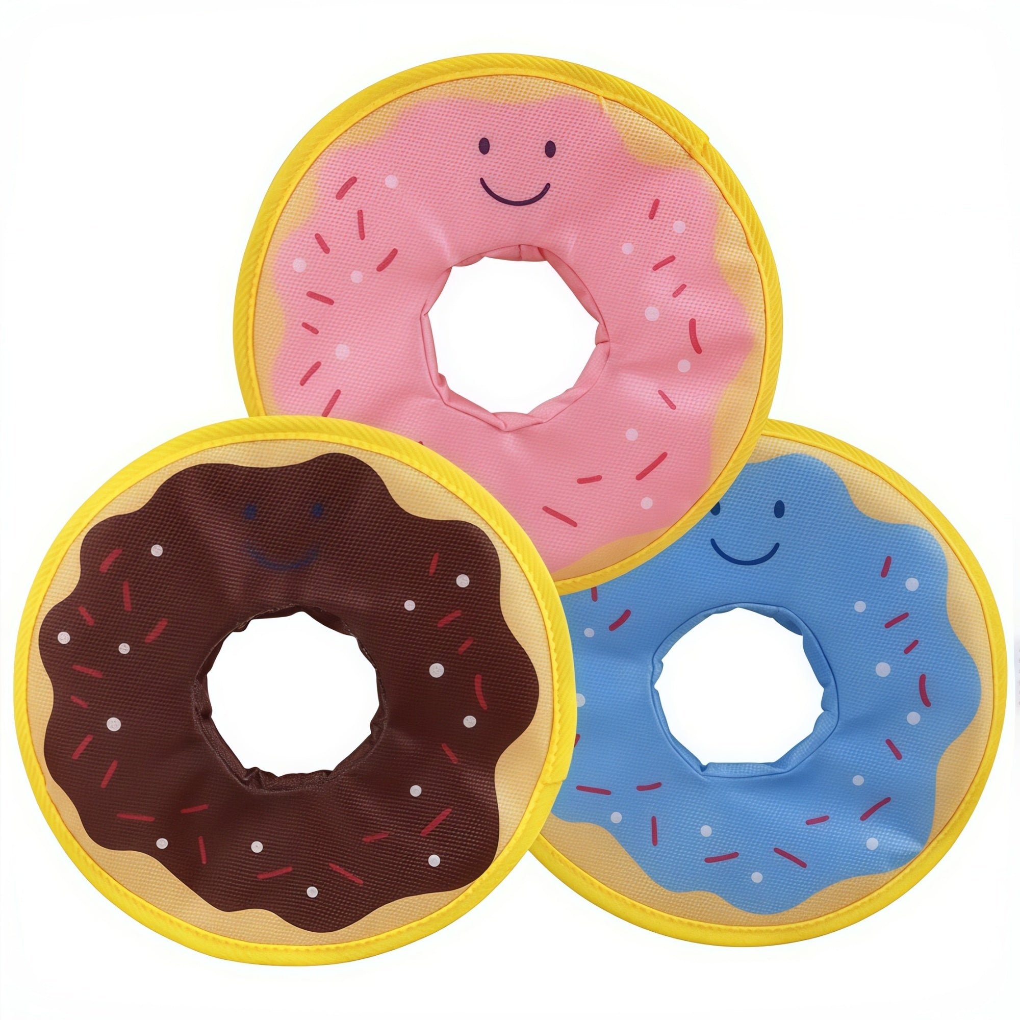 Donut Crinkle Soft Dog Frisbee