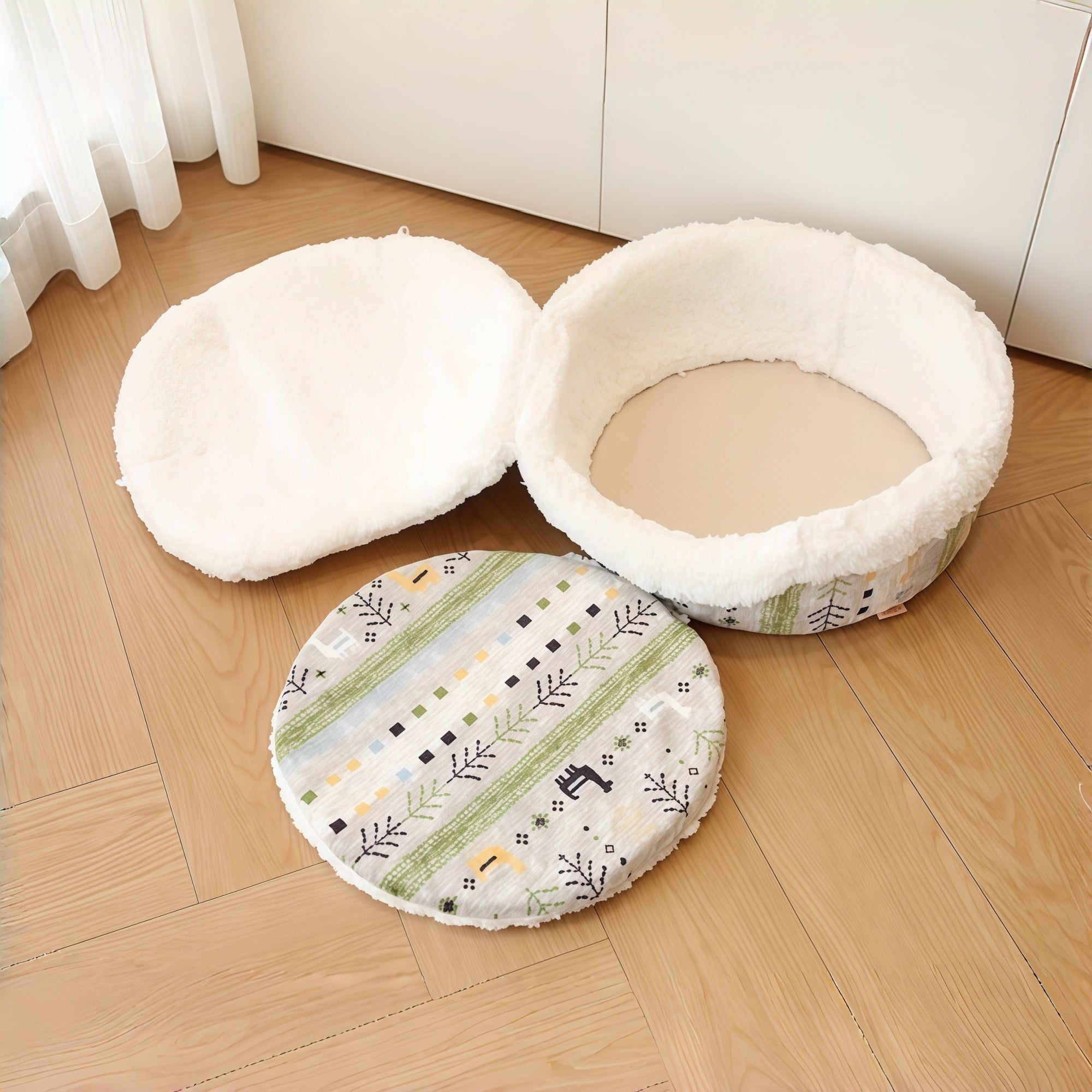 Dorayaki Enclosed Cat Bed