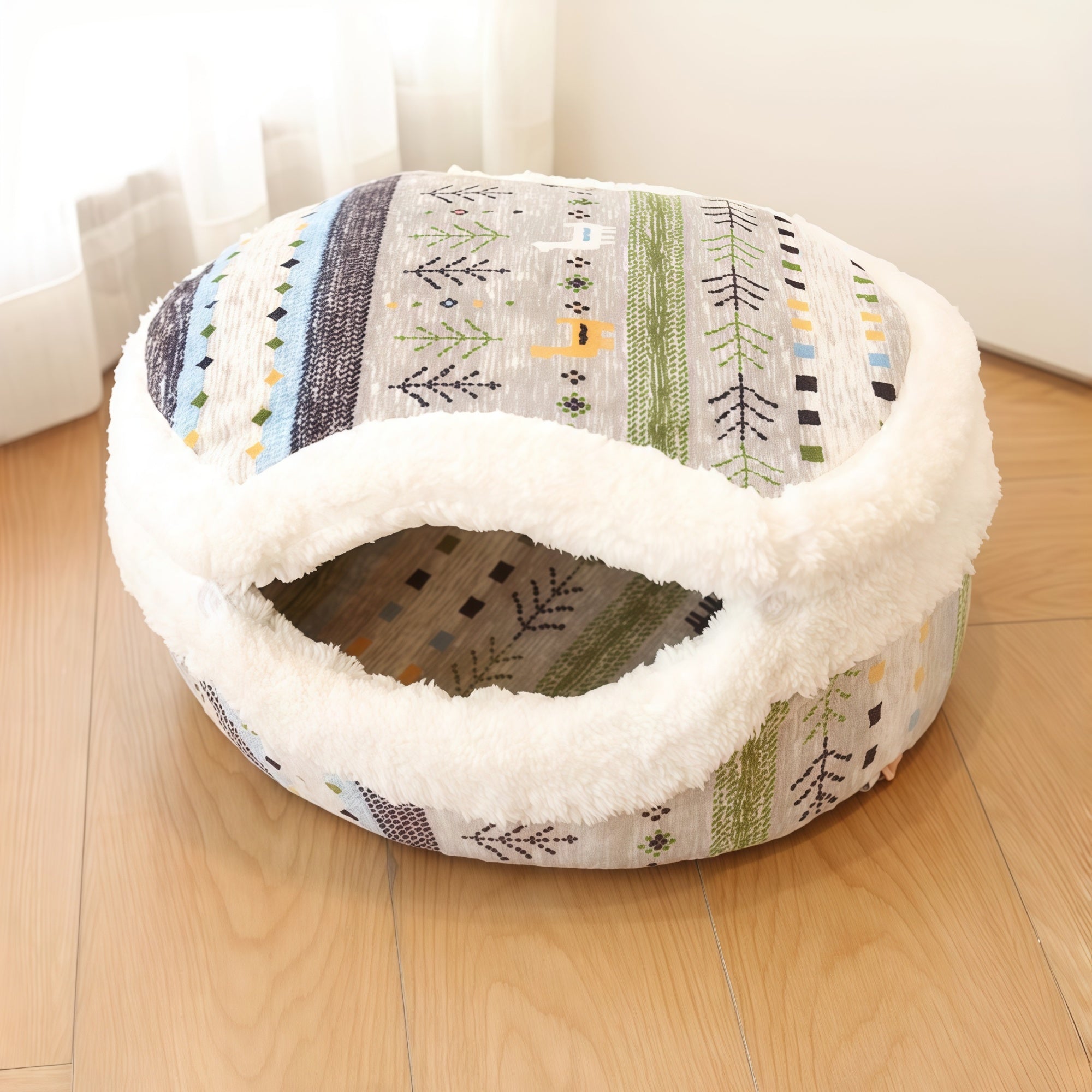 Dorayaki Enclosed Cat Bed