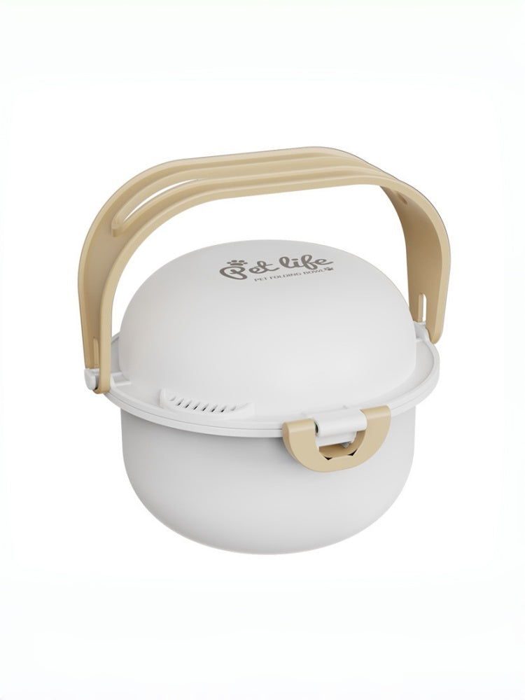 Portable Dual-Bowl Pet Feeder