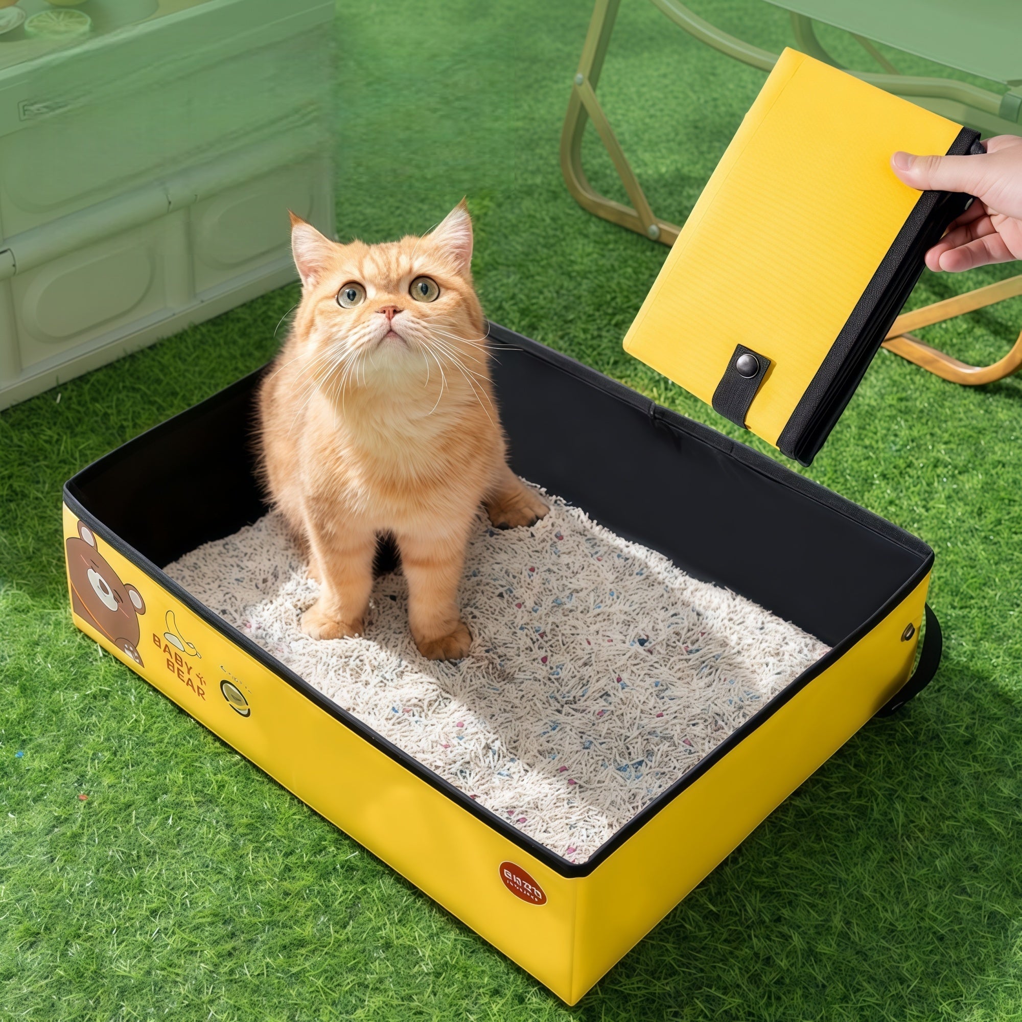 Large Foldable Travel Cat Litter Box