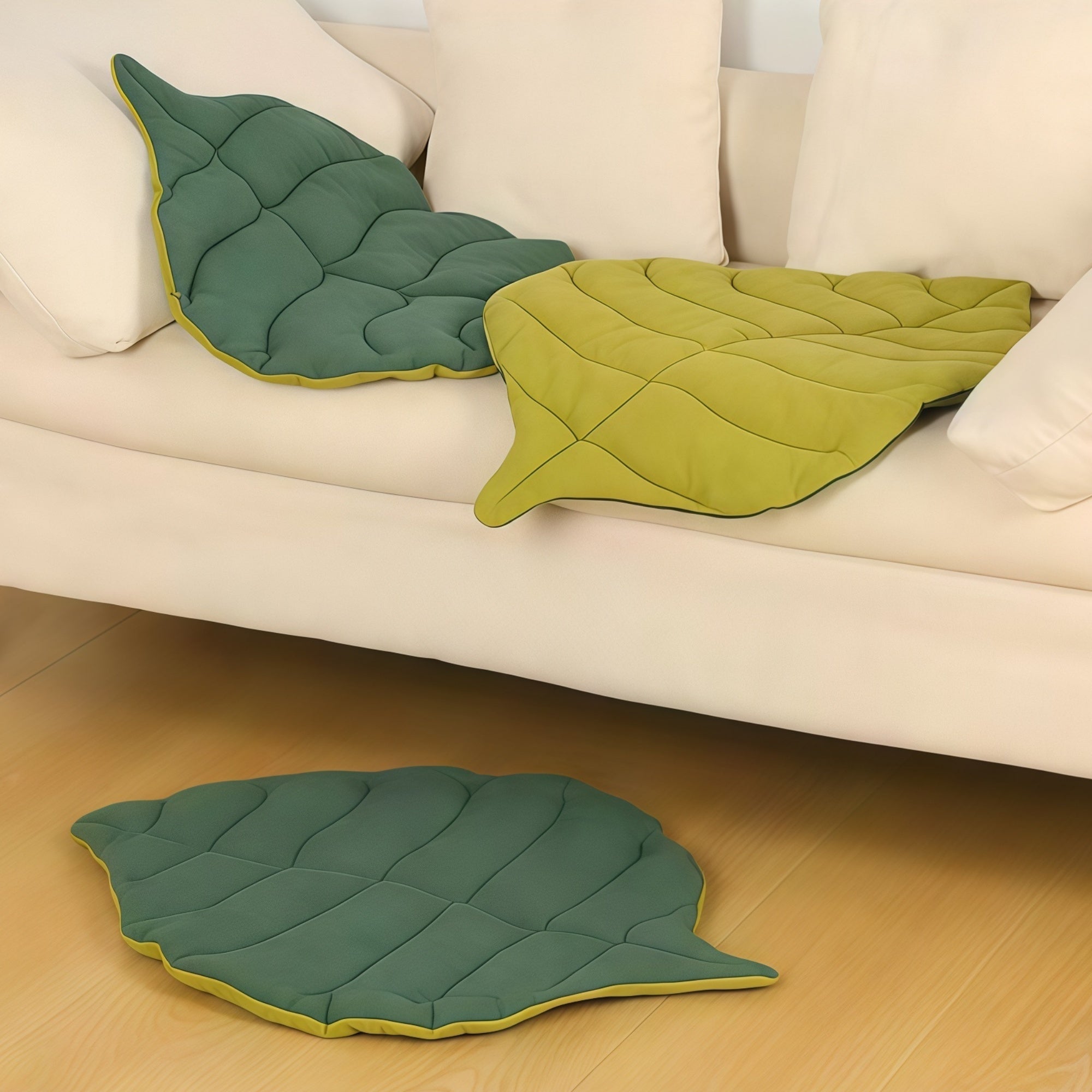 Soft Washable Leaf Pet Mat