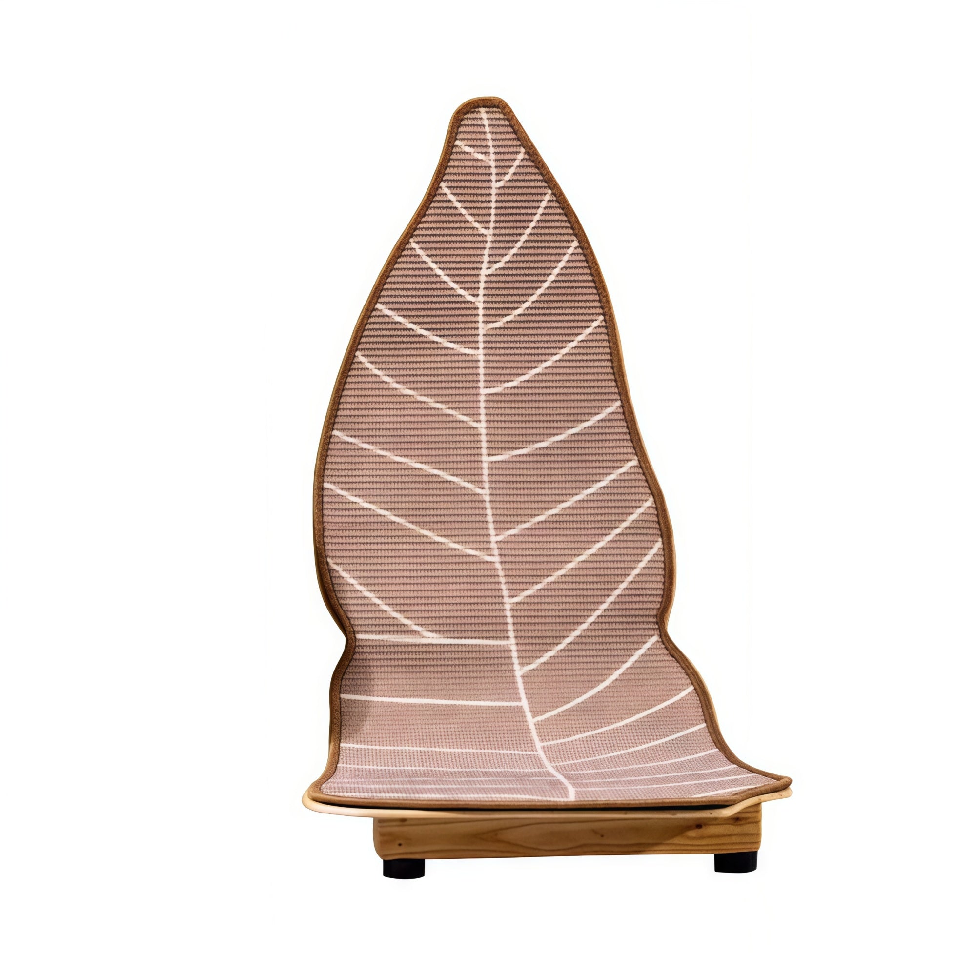 Leaf-Shaped Wall-Leaning Sisal Cat Scratcher Lounge
