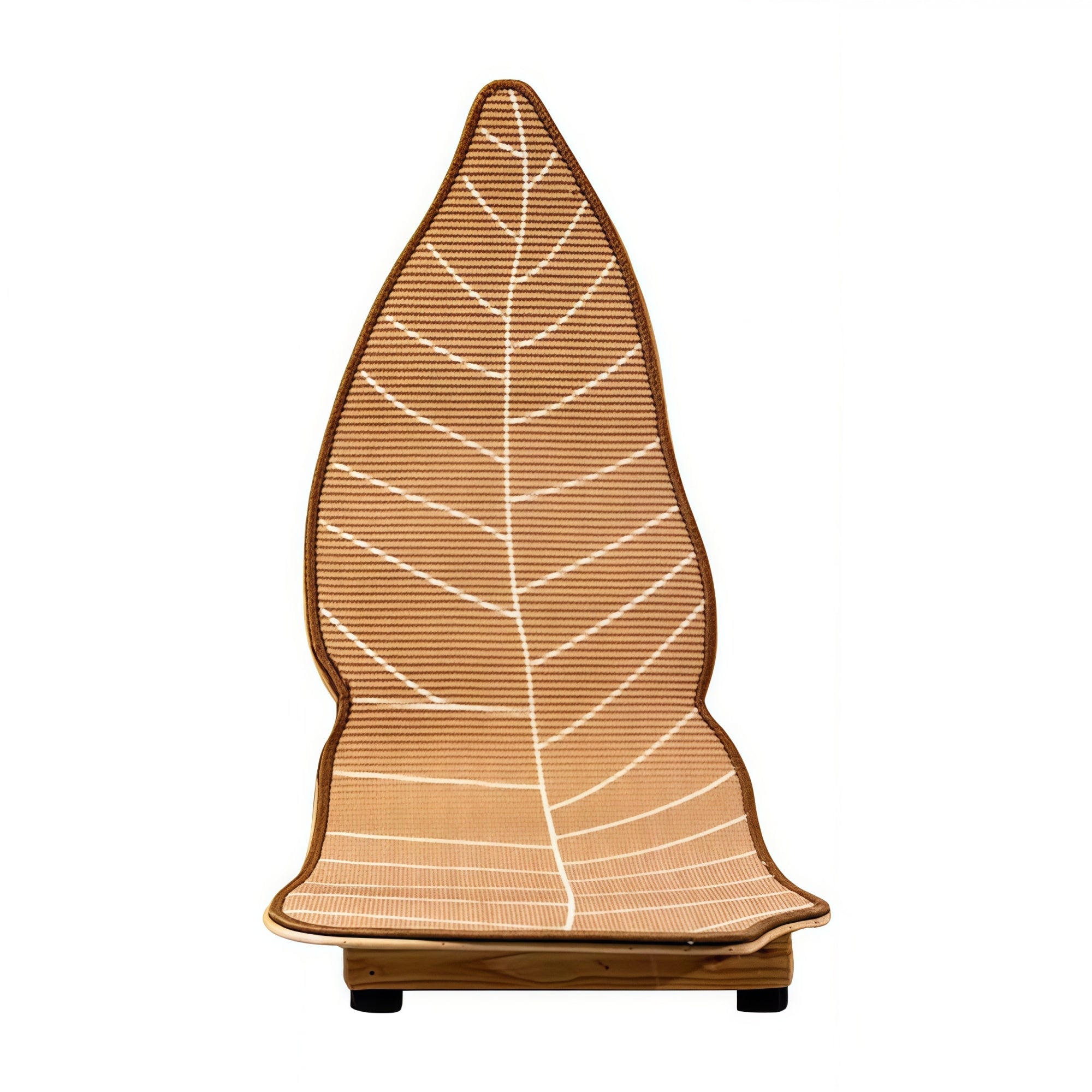 Leaf-Shaped Wall-Leaning Sisal Cat Scratcher Lounge
