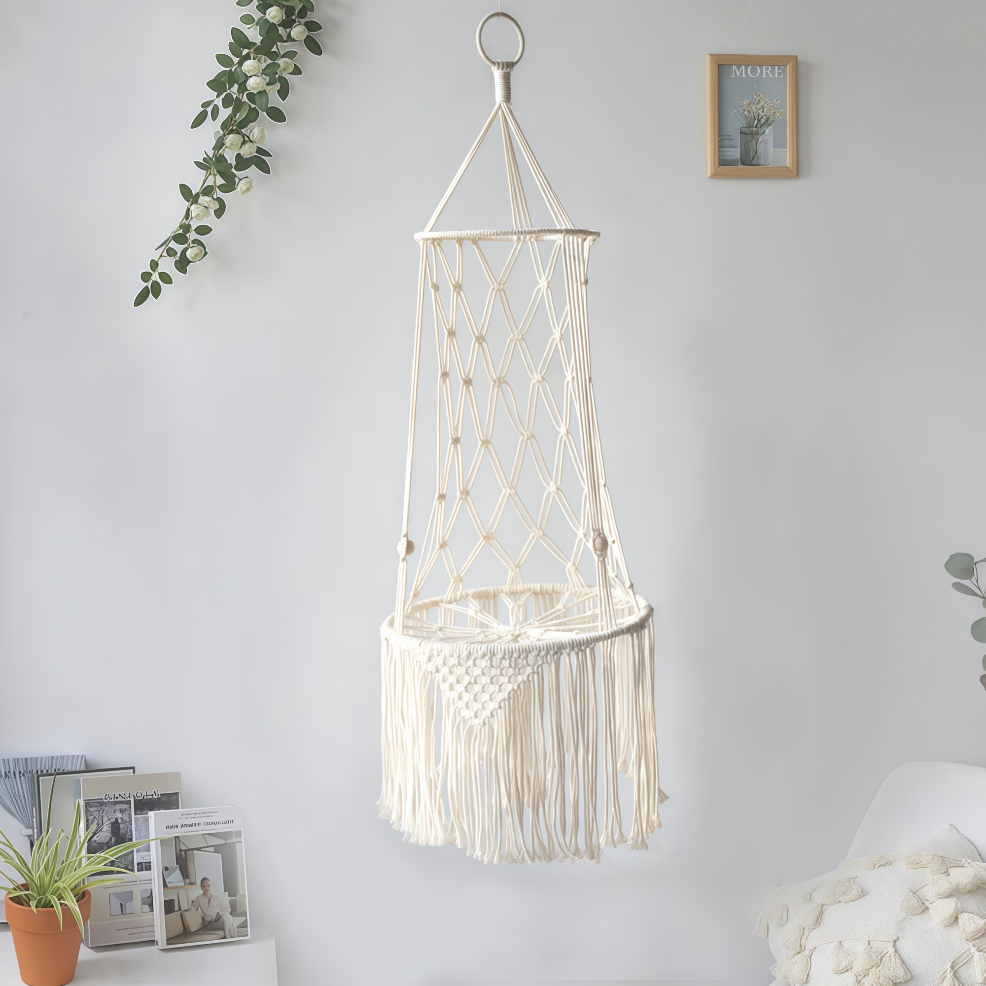 Macramé Hanging Cat Hammock Bed