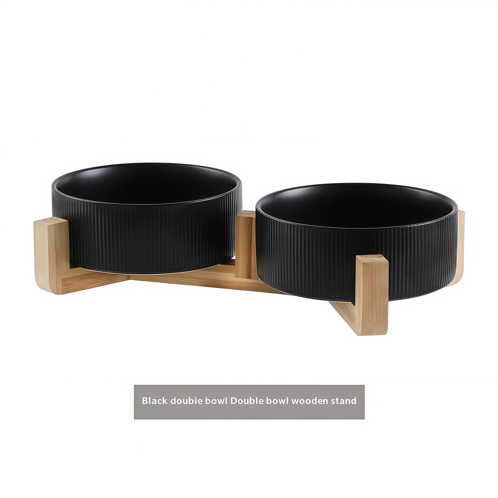 Matte Ceramic Cat Bowl Set