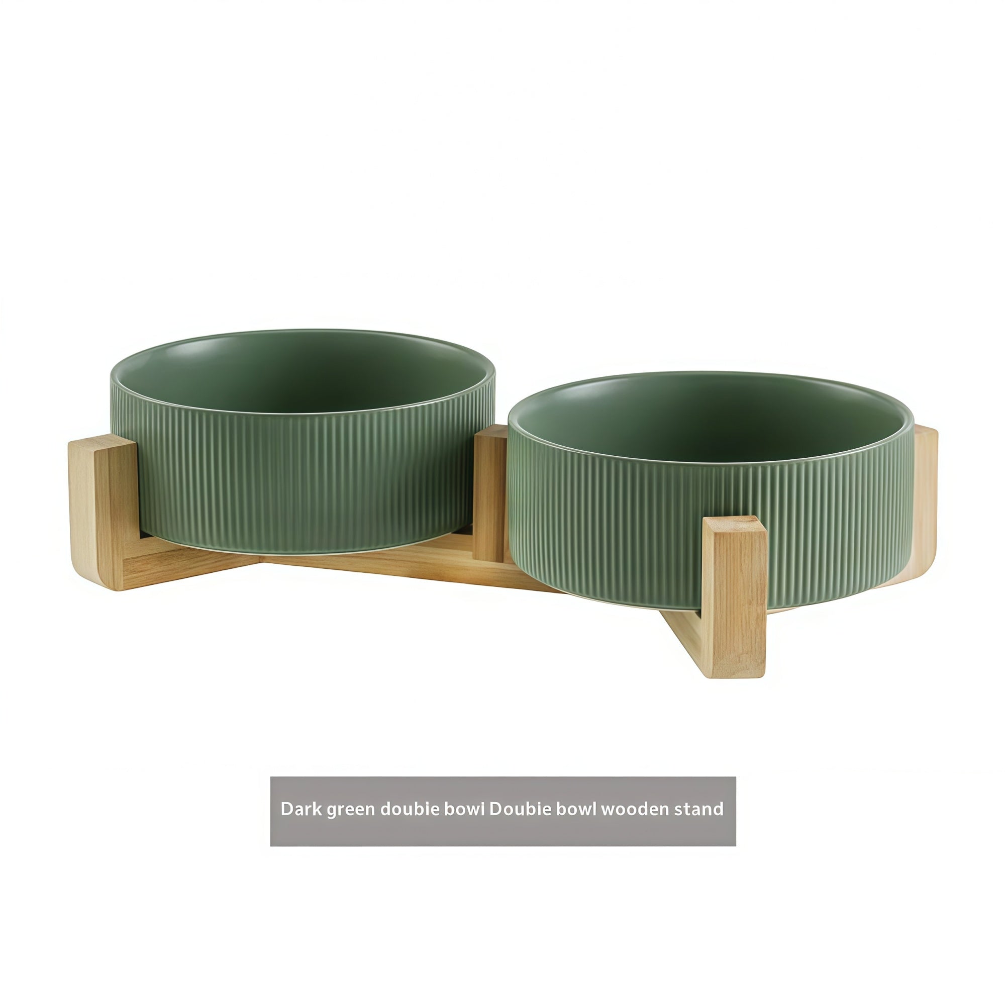 Matte Ceramic Cat Bowl Set