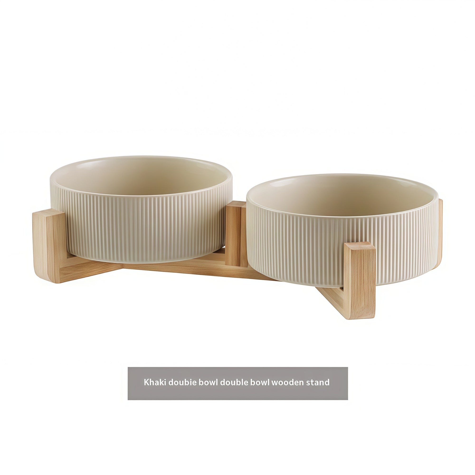 Matte Ceramic Cat Bowl Set