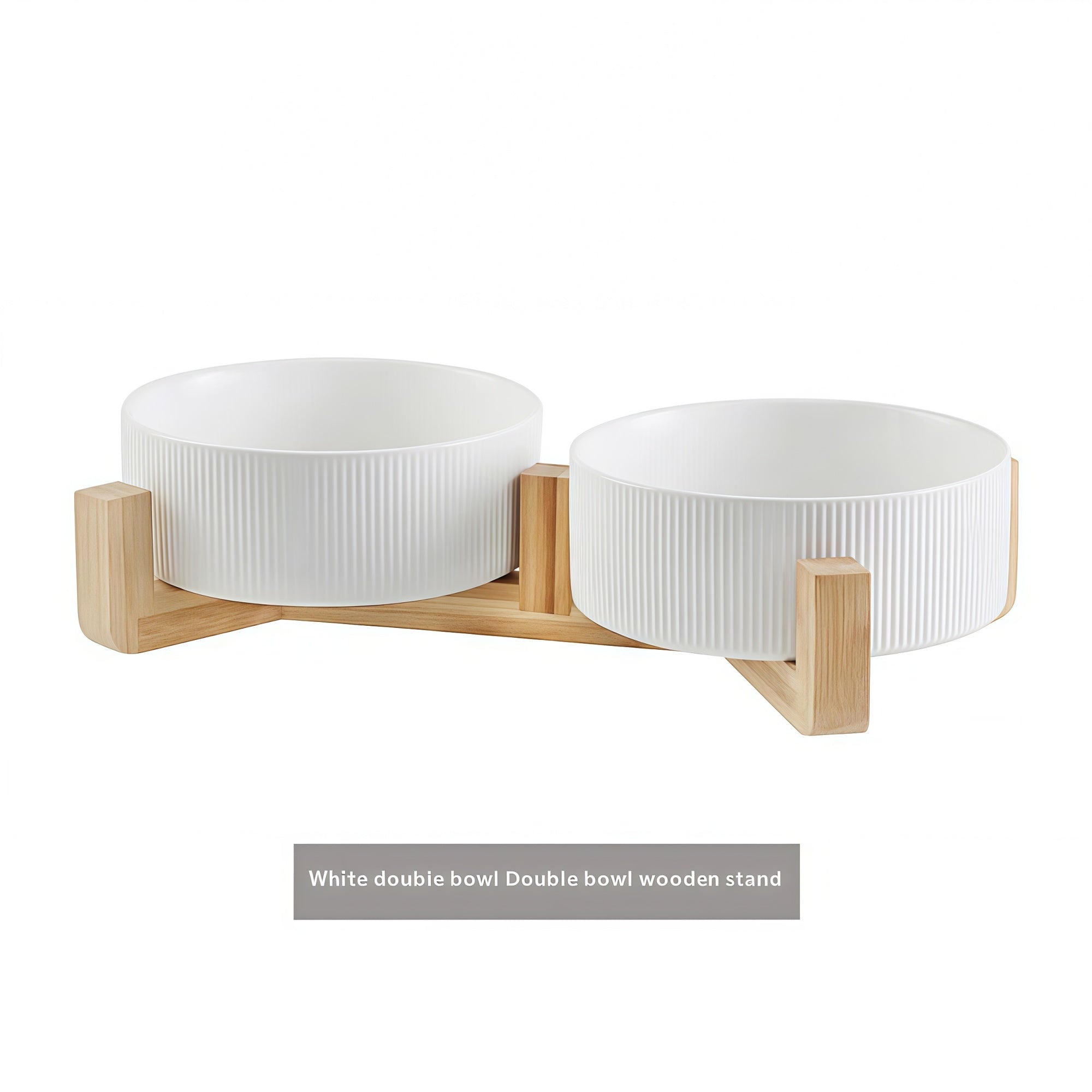 Matte Ceramic Cat Bowl Set