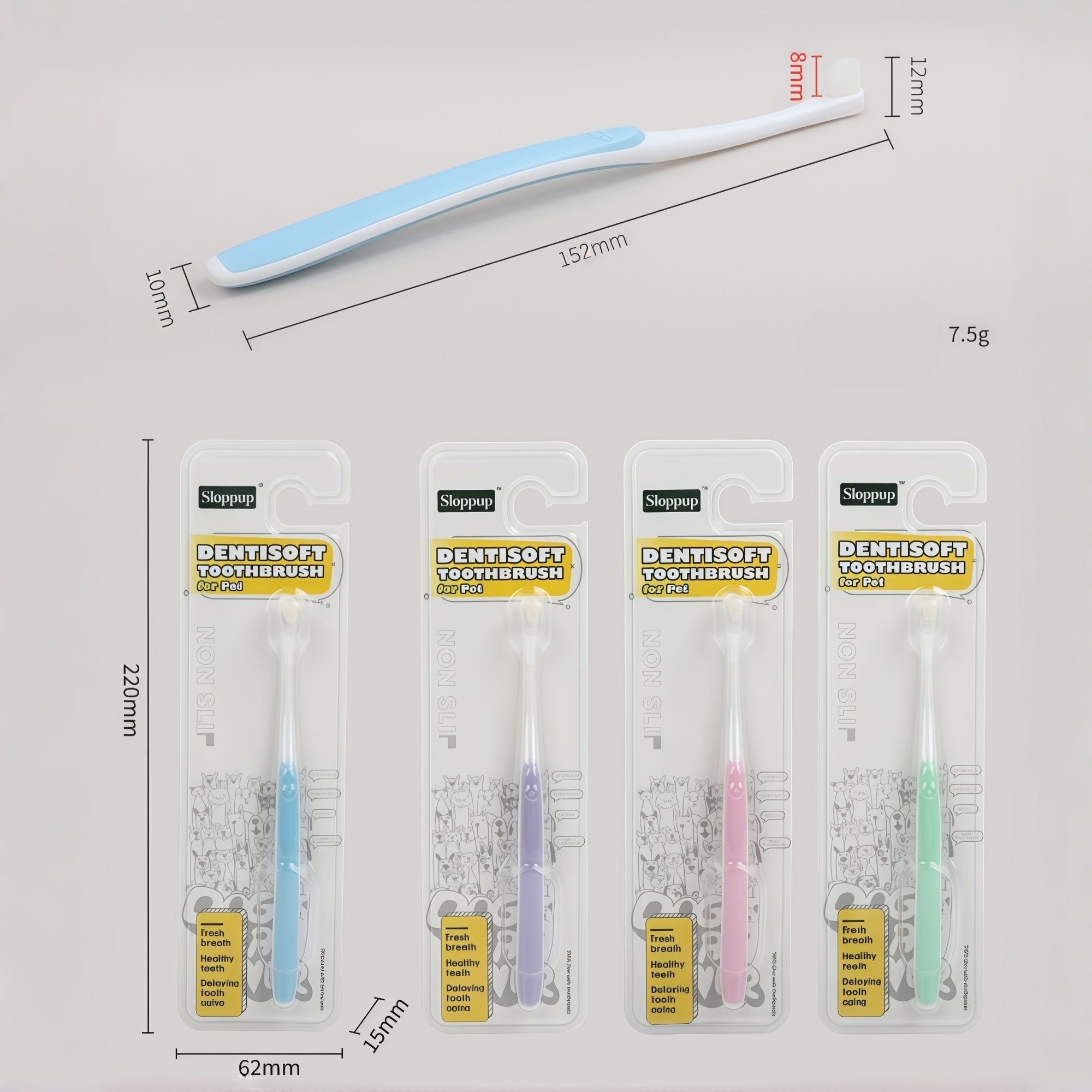 Mini Soft-Bristle Pet Toothbrush