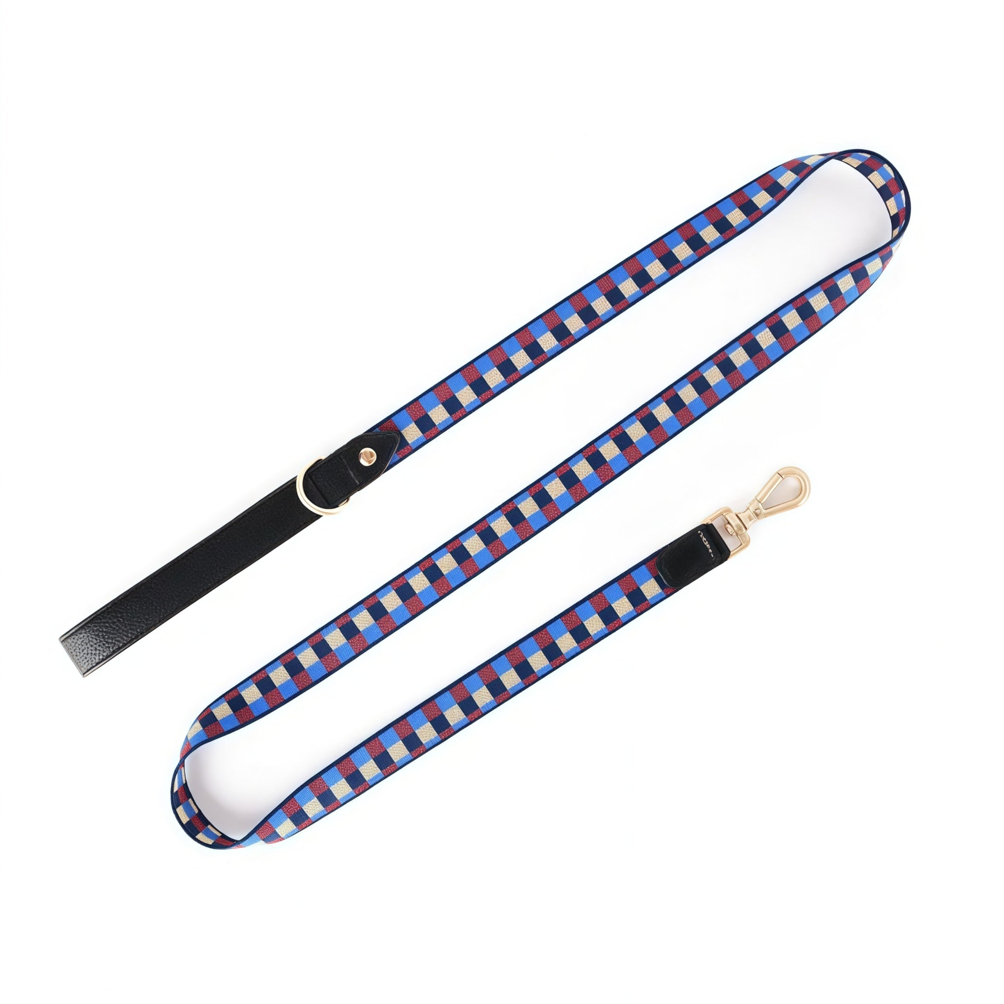 Minimal Leather-Webbing Dog Harness / Collar / Leash Set