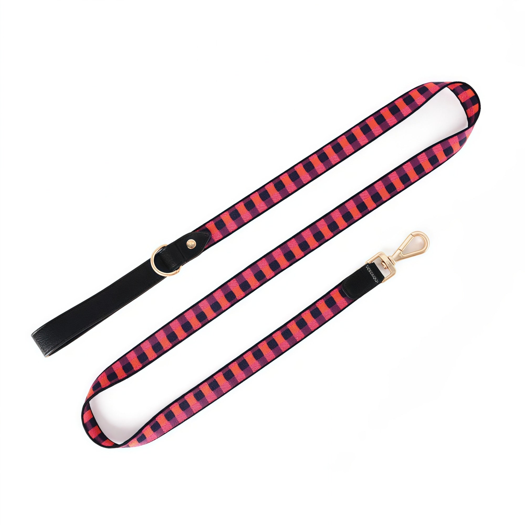 Minimal Leather-Webbing Dog Harness / Collar / Leash Set