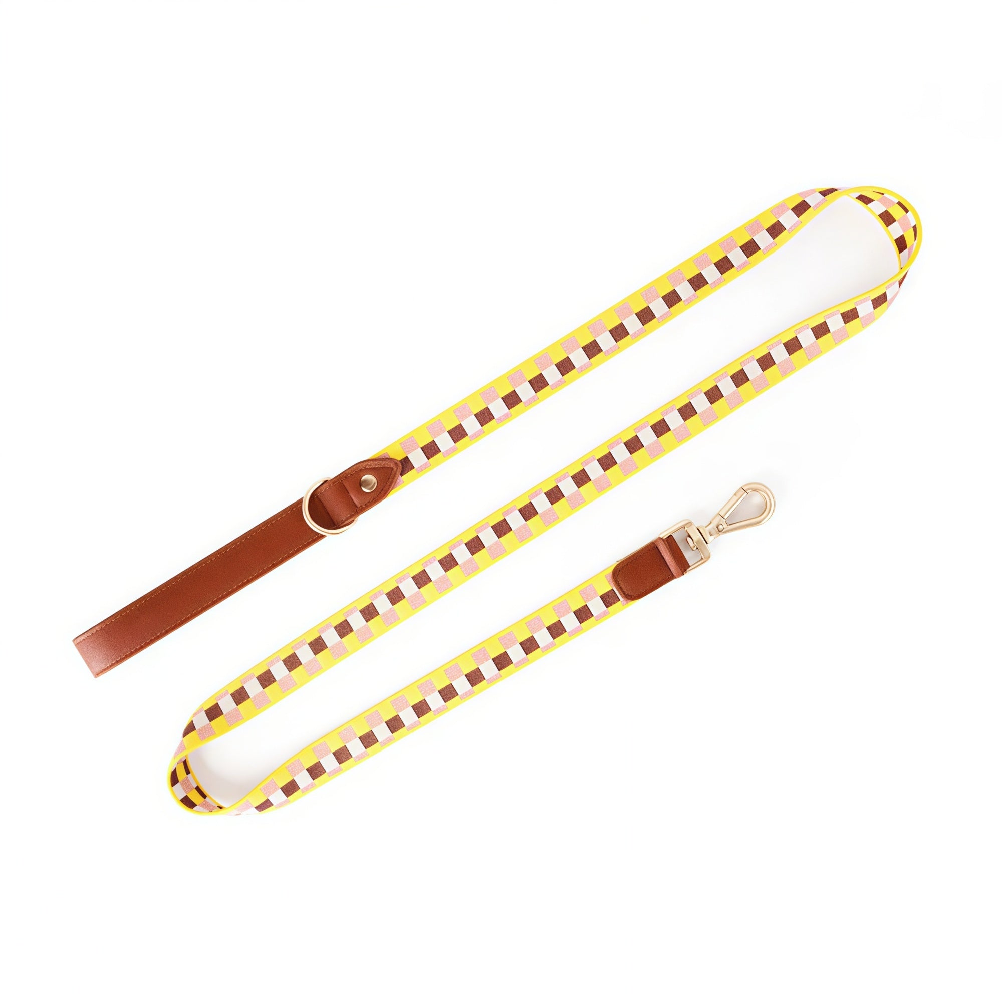 Minimal Leather-Webbing Dog Harness / Collar / Leash Set